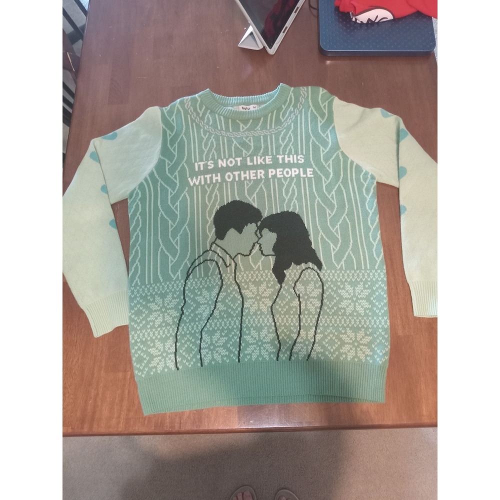 Hulu Streaming Series Normal People Sweater TV Show Mint Green Knit Women's Sz M